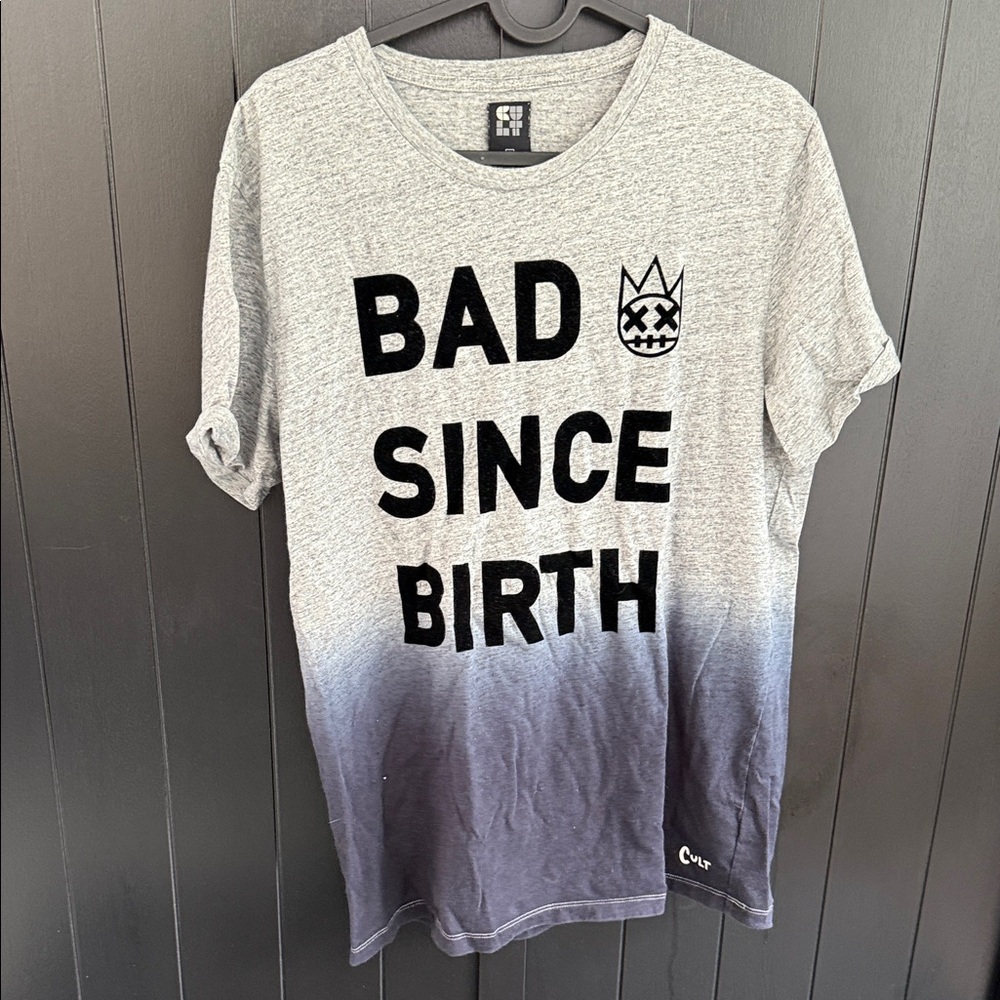Cult of Individuality Gray and Black Short Sleeve Tee